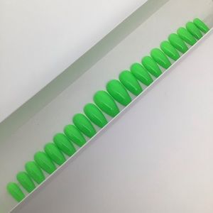Lime Light Solid Color Medium Almond Shaped